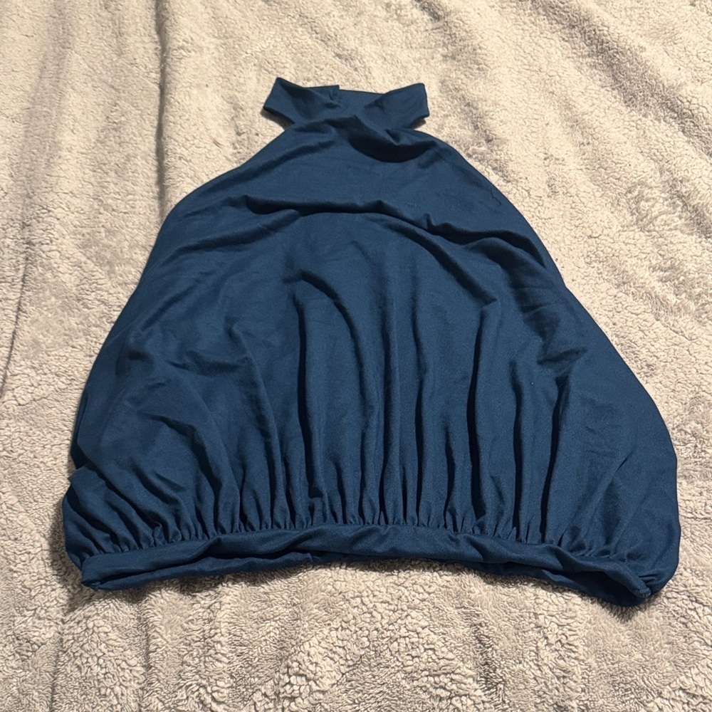 Fashion Nova Navy Halter Blouse